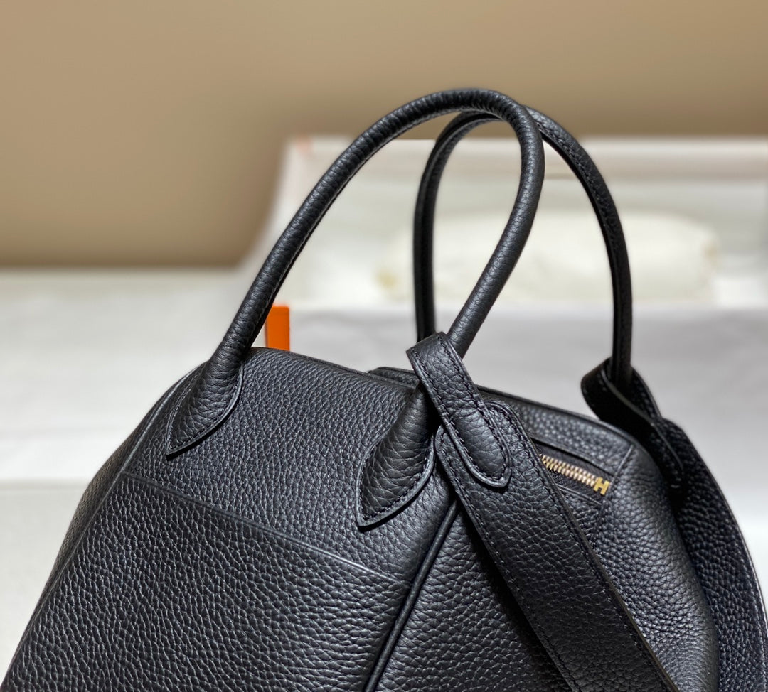 SAC HM LINDY 26 EN CUIR TAURILLON CLEMENCE NOIR