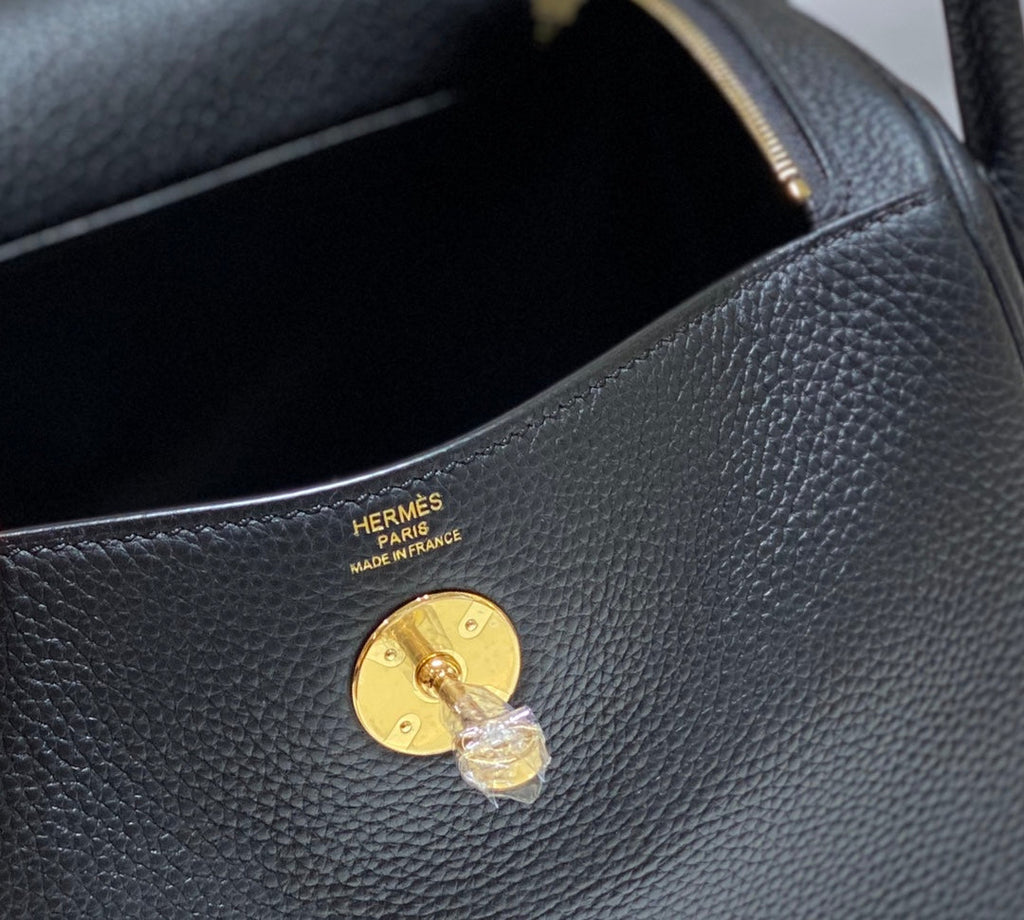 SAC HM LINDY 30 EN CUIR TAURILLON NOIR CLEMENCE