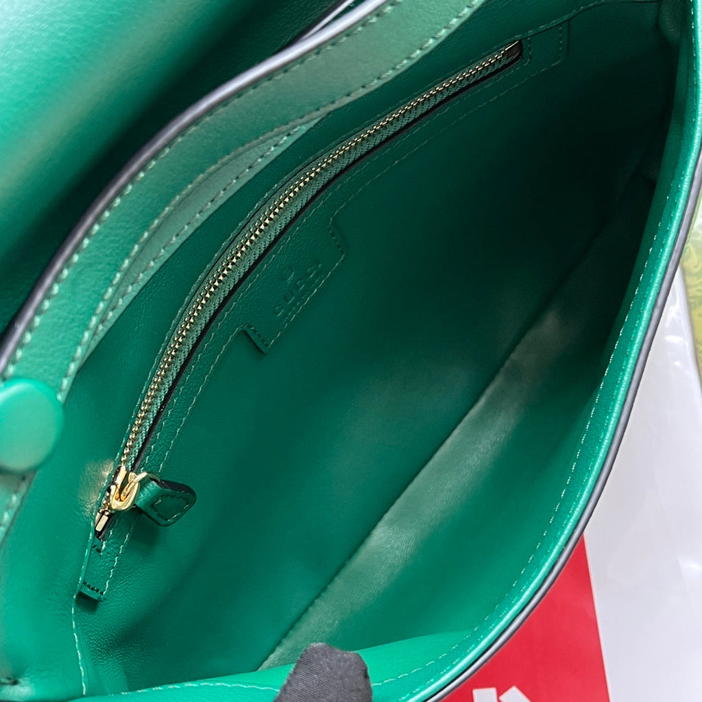 ブロンディ ショルダーバッグ 28インチ キャッスルトングリーン ラムスキン ゴールド金具