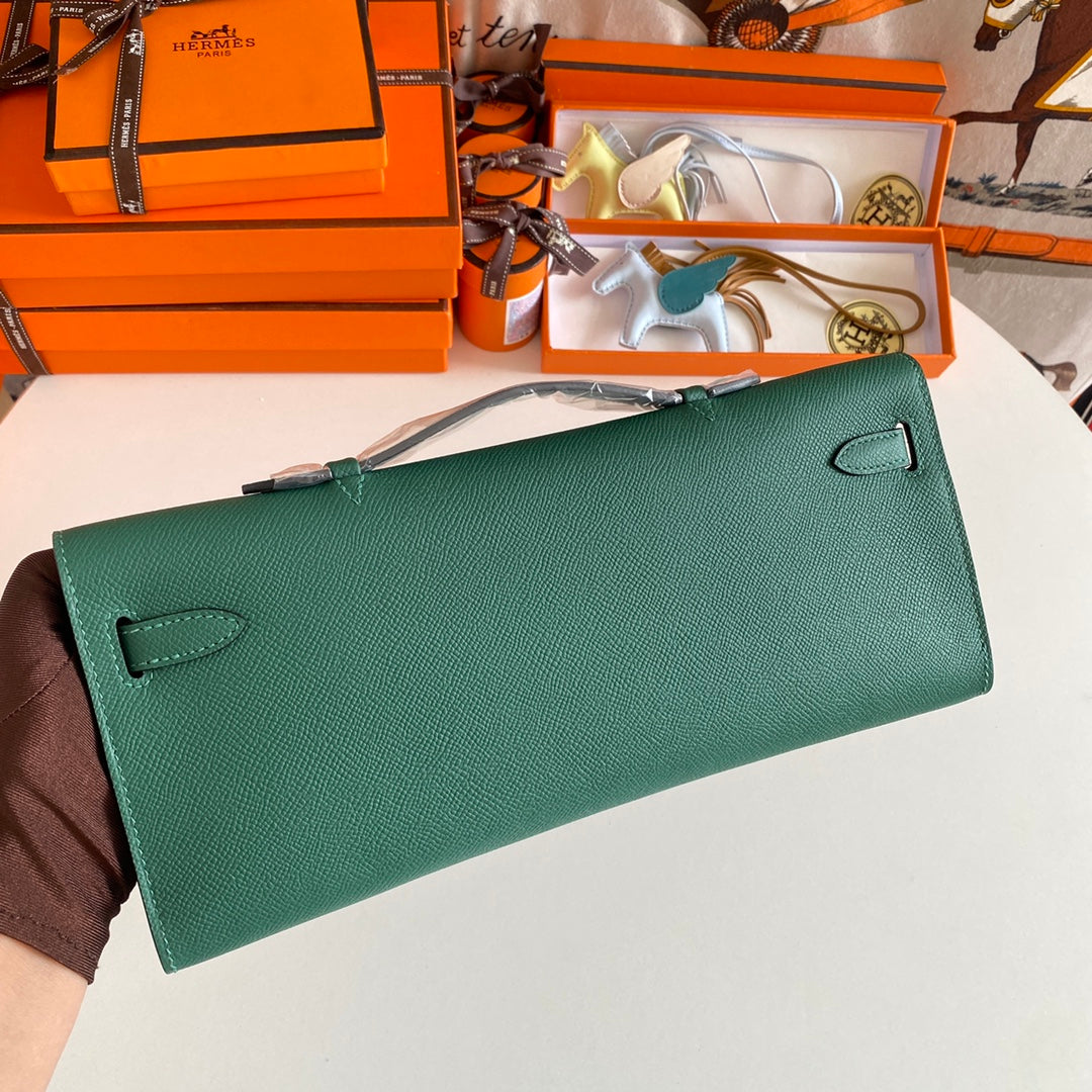 HM ケリーカット 31 カイトケ グリーン エプソムレザー ゴールド金具 229040