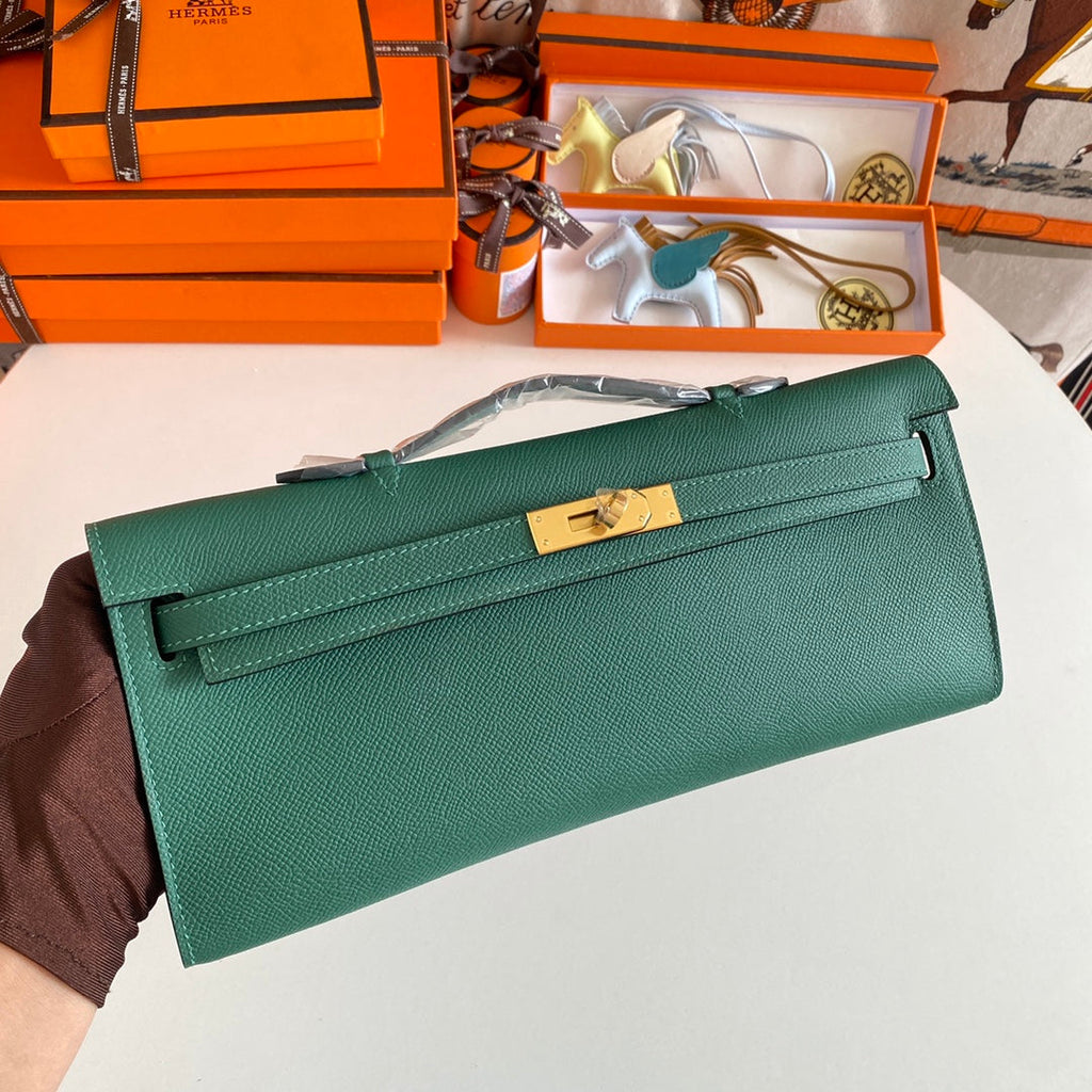 HM ケリーカット 31 カイトケ グリーン エプソムレザー ゴールド金具 229040