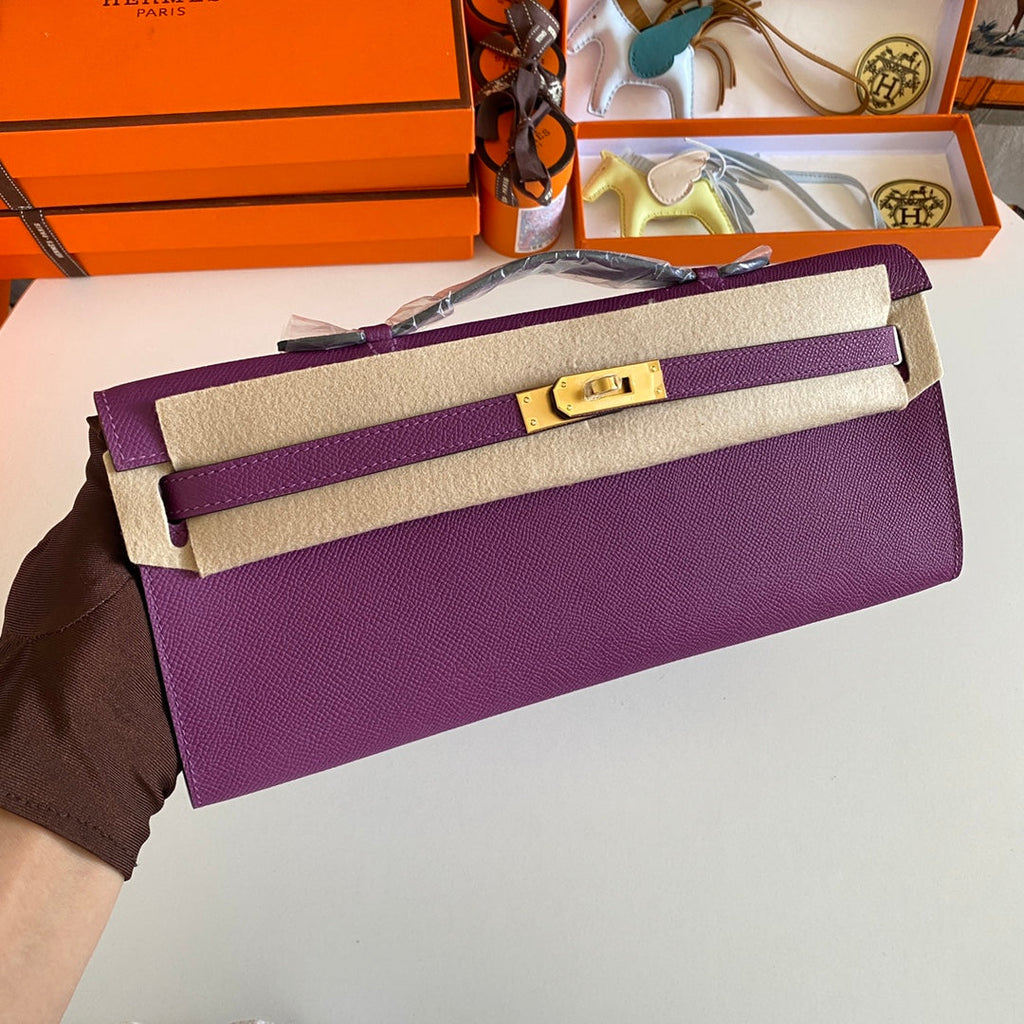 HM ケリーカット 31 バイオレット エプソムレザー ゴールド金具 229037