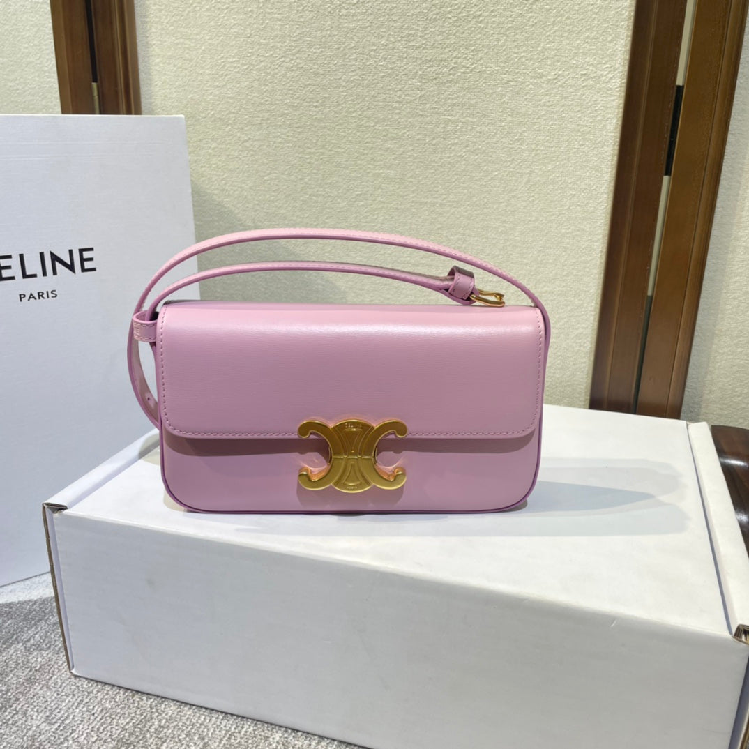 CLASSIC TRIOMPHE 20 CUIR DE VEAU ROSE ACIER DORÉ