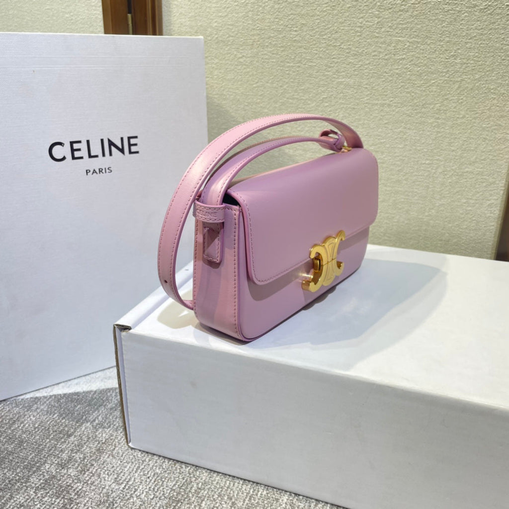CLASSIC TRIOMPHE 20 CUIR DE VEAU ROSE ACIER DORÉ