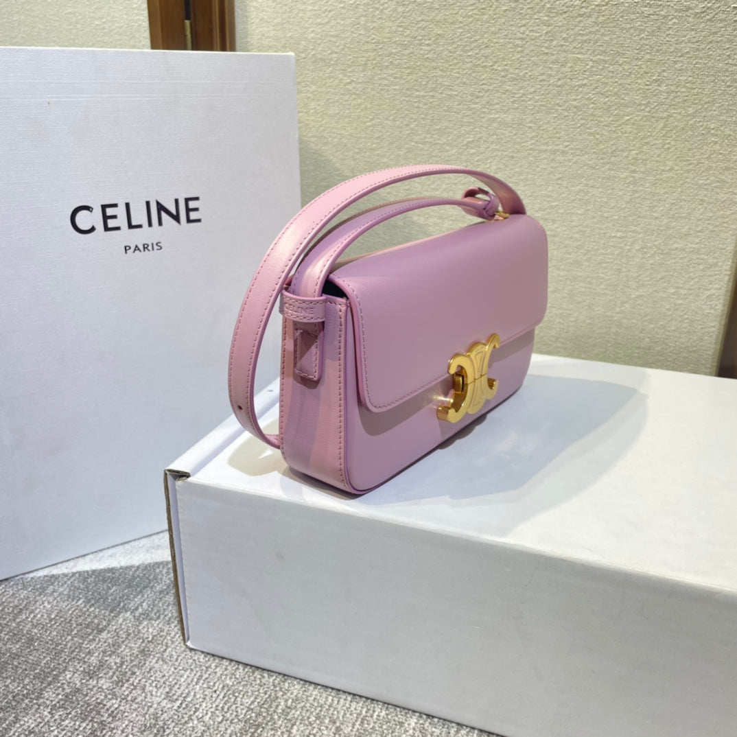 CLASSIC TRIOMPHE 20 CUIR DE VEAU ROSE ACIER DORÉ