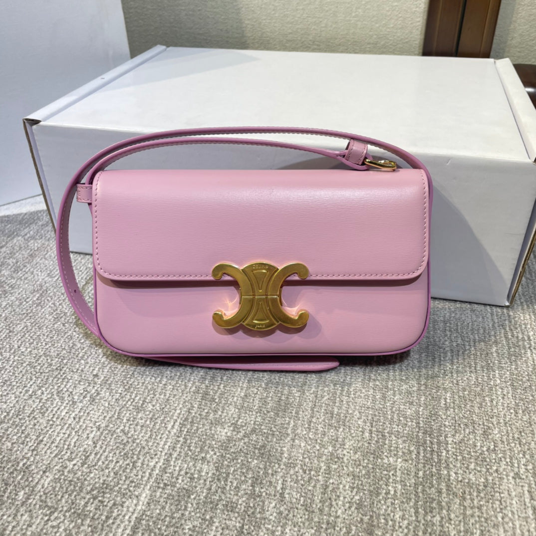 CLASSIC TRIOMPHE 20 CUIR DE VEAU ROSE ACIER DORÉ