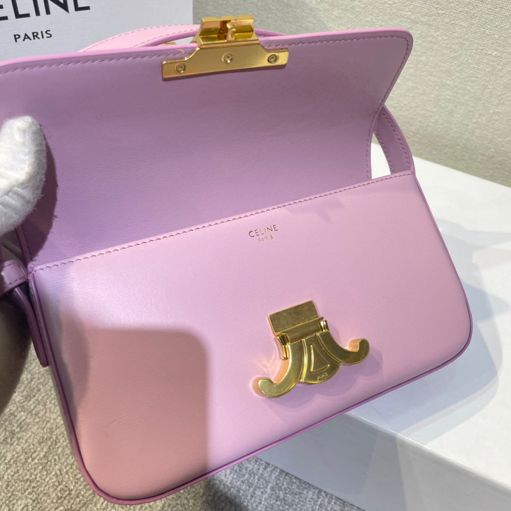 CLASSIC TRIOMPHE 20 CUIR DE VEAU ROSE ACIER DORÉ