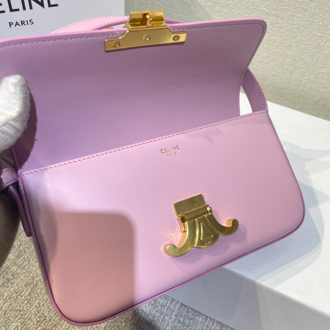 CLASSIC TRIOMPHE 20 CUIR DE VEAU ROSE ACIER DORÉ