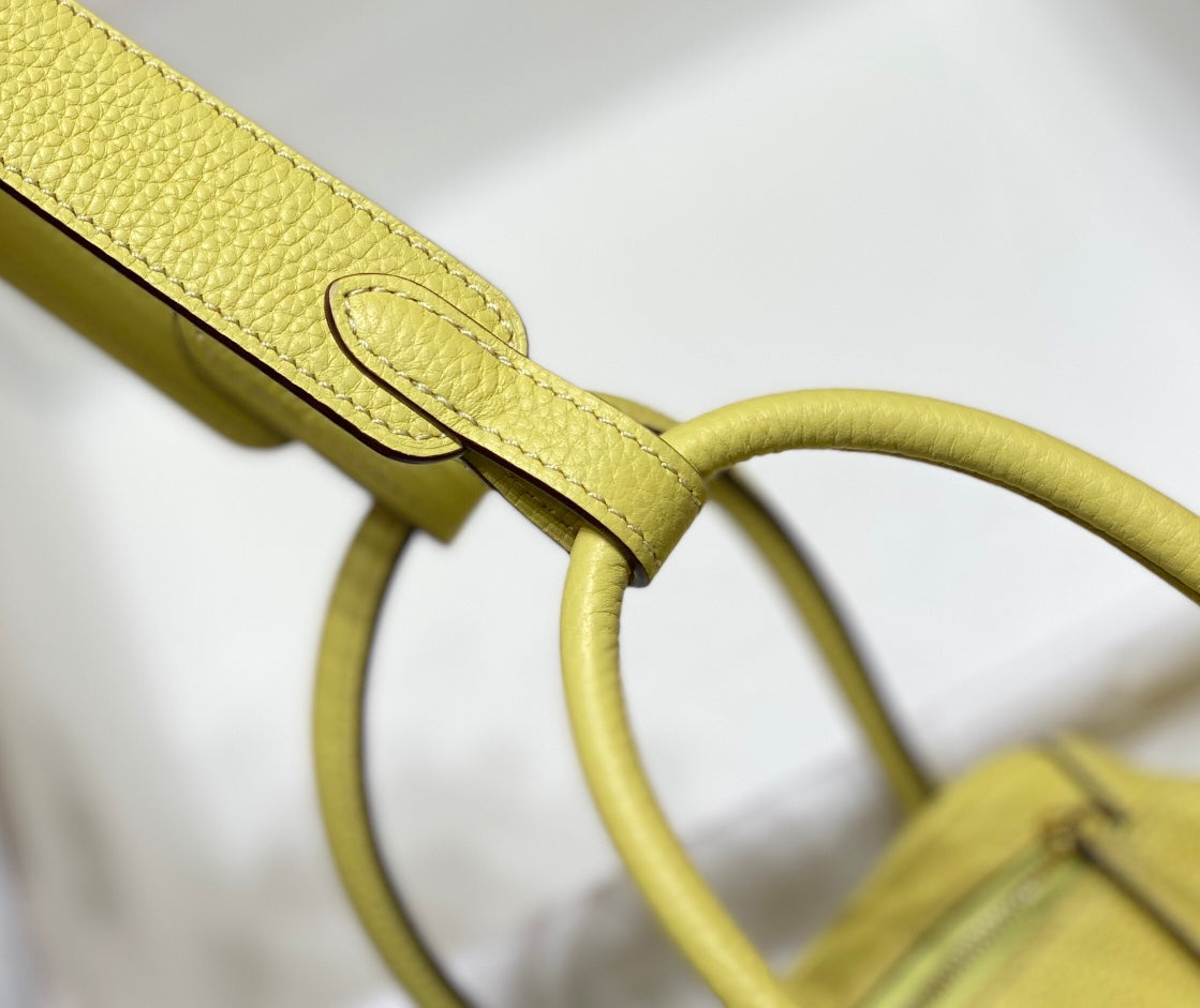 SAC HM LINDY 30 CUIR TAURILLON CLEMENCE CITRON