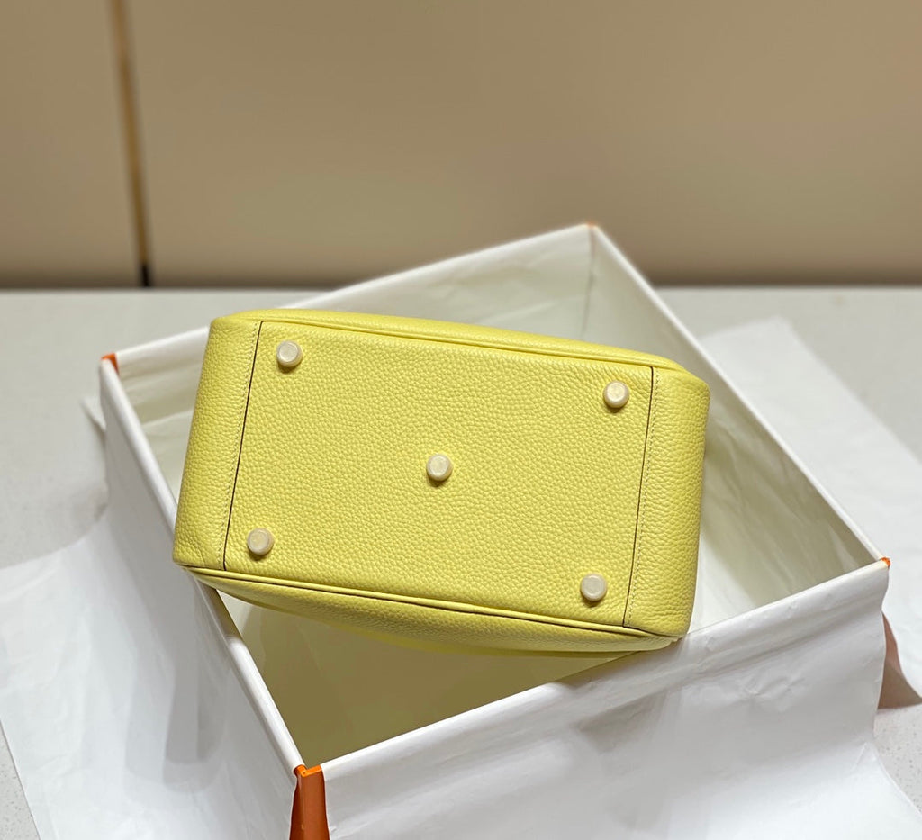 SAC HM LINDY 30 CUIR TAURILLON CLEMENCE CITRON