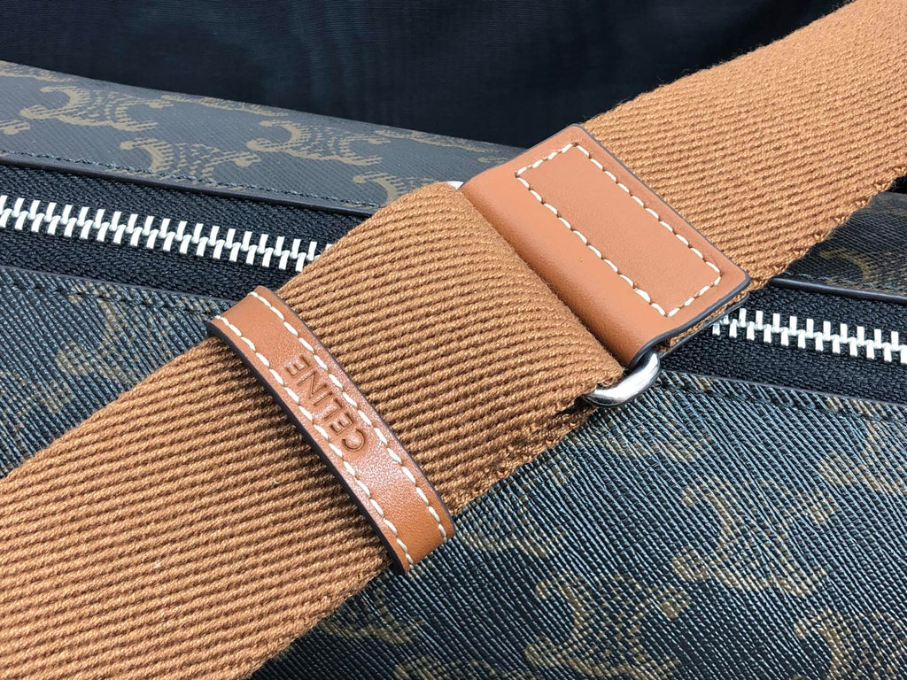 SAC CYLINDRIQUE 22 EN CUIR DE VACHE À MOTIF NOIR