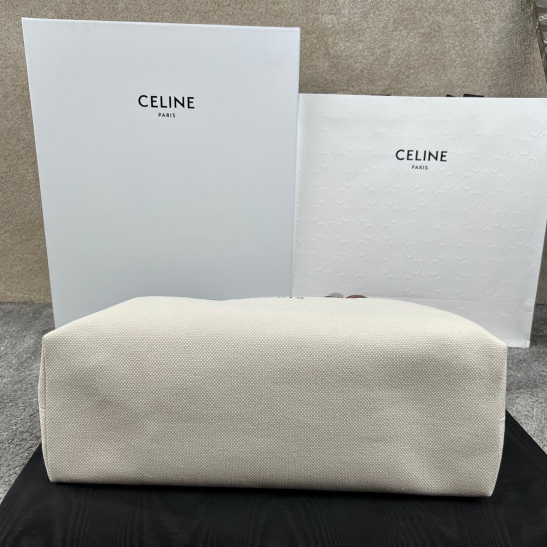 CABAS 44 SAC CABAS BLANC EN TOILE IMPRIMÉE