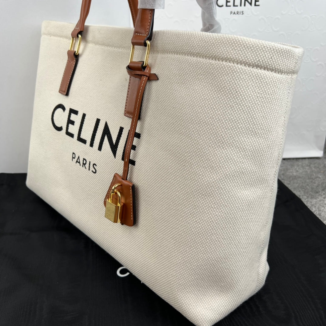 CABAS 44 SAC CABAS BLANC EN TOILE IMPRIMÉE