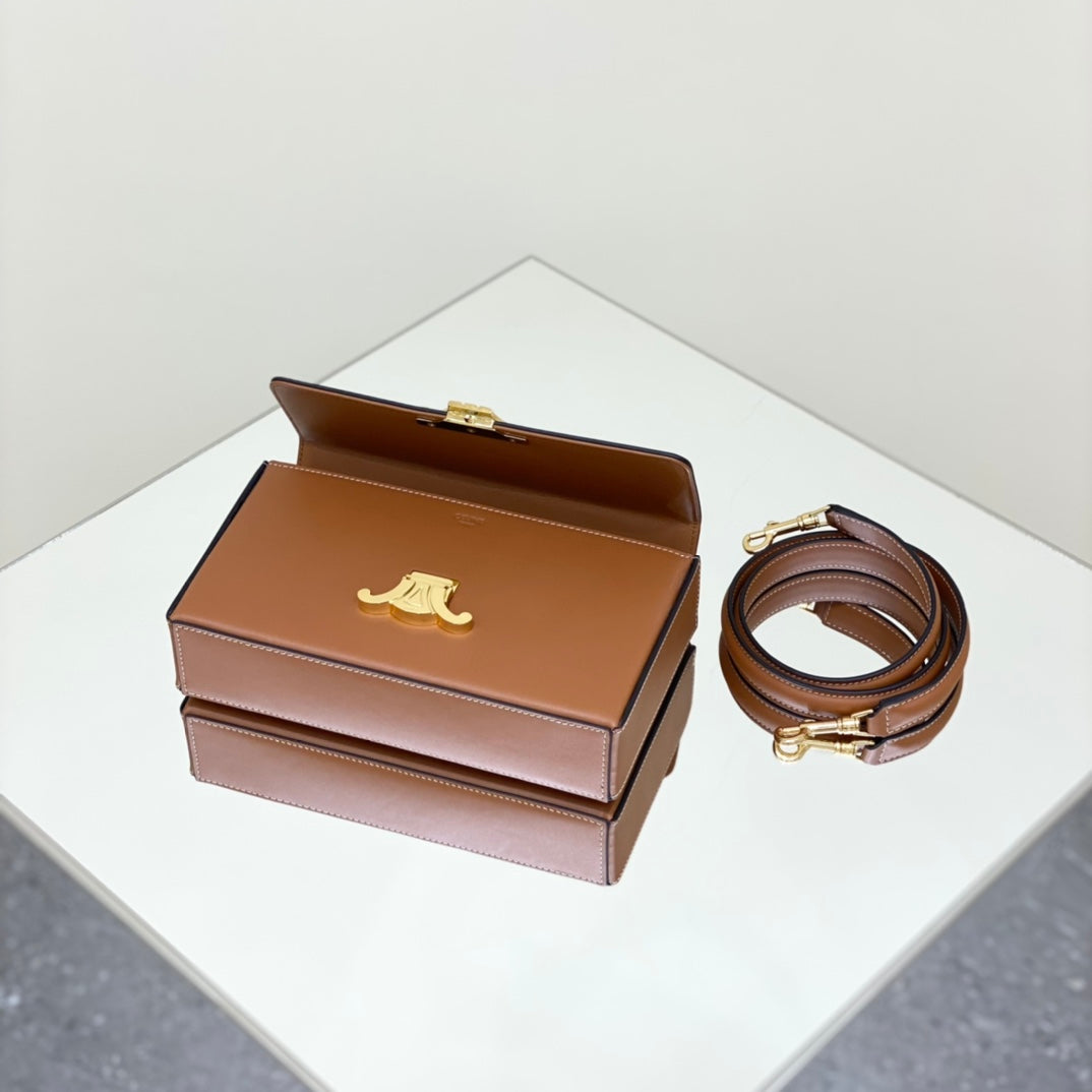 BOX TRIOMPHE 22 CUIR DE VEAU NATUREL TAN