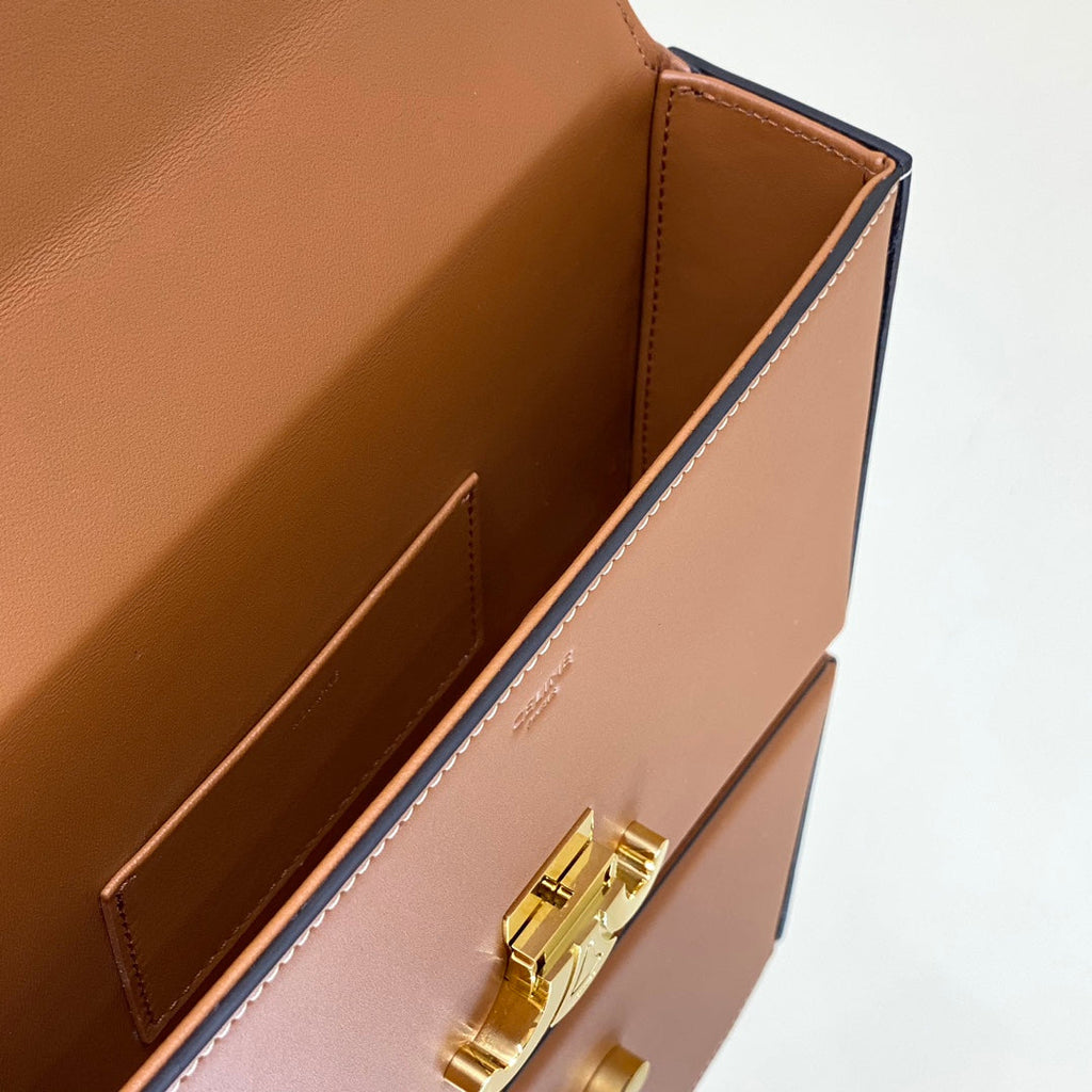 BOX TRIOMPHE 22 CUIR DE VEAU NATUREL TAN