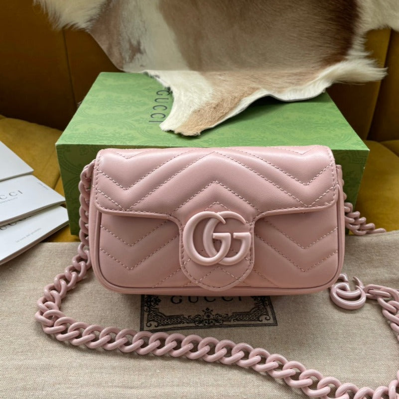MINI SAC À MAIN MARMONT 16 EN CUIR DE VEAU ROSE CLAIR