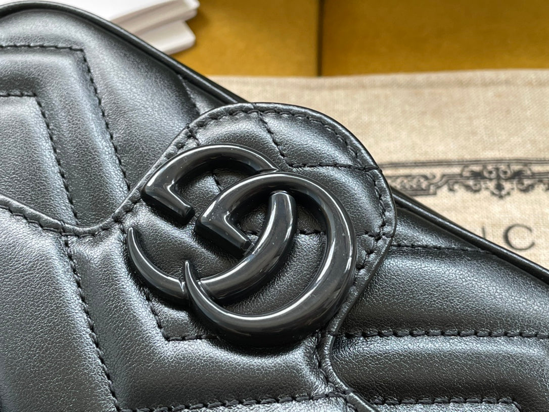 MINI SAC À MAIN MARMONT 16 EN CUIR DE VEAU NOIR