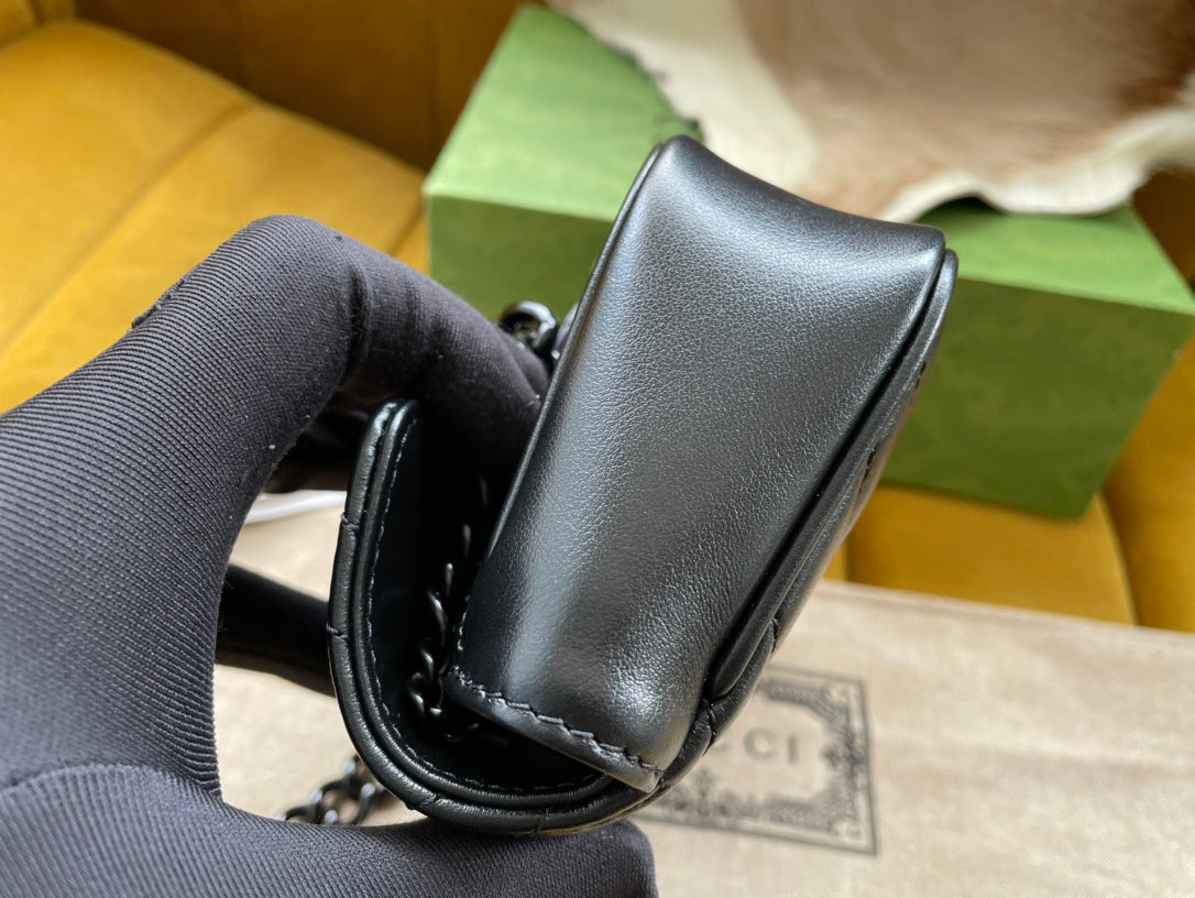 MINI SAC À MAIN MARMONT 16 EN CUIR DE VEAU NOIR