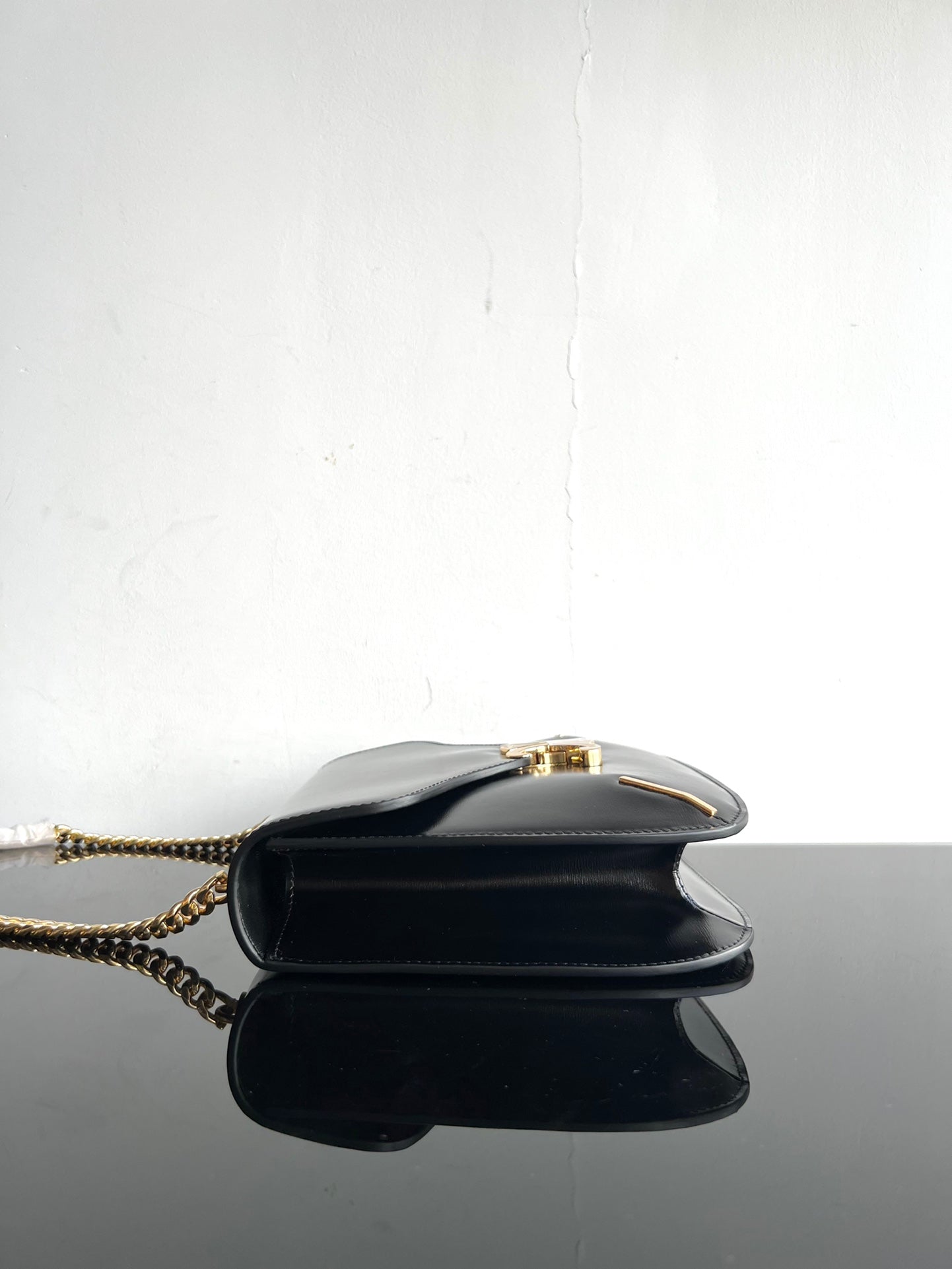 BESACE TRIPHOME 24 CUIR DE VEAU NOIR BRILLANT