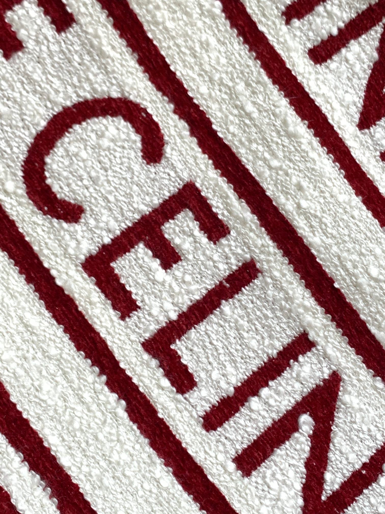 GRAND CABAS 41 TOILE BLANC BORDEAUX MULTI LOGO