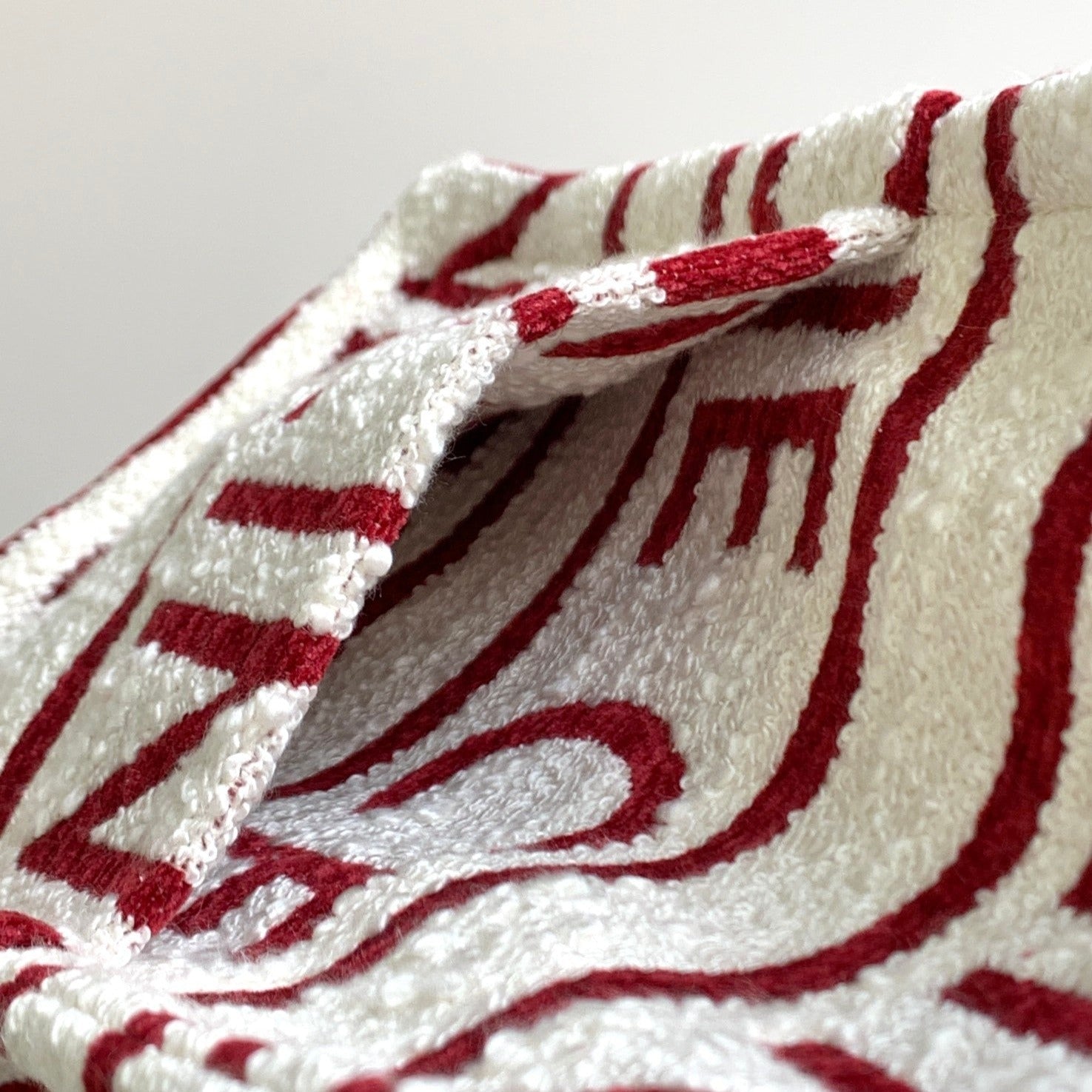 SAC CABAS LETTRE 41 TISSU BLANC ROUGE