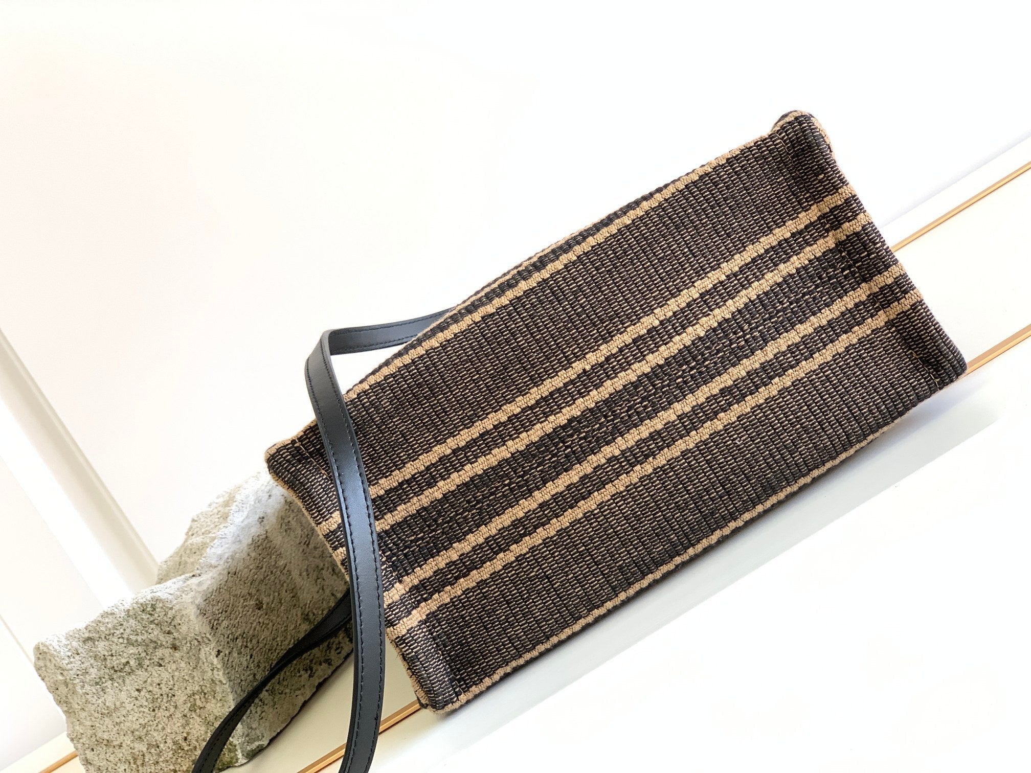 SAC TRIPHOME 26 EN TISSU NOIR MARRON