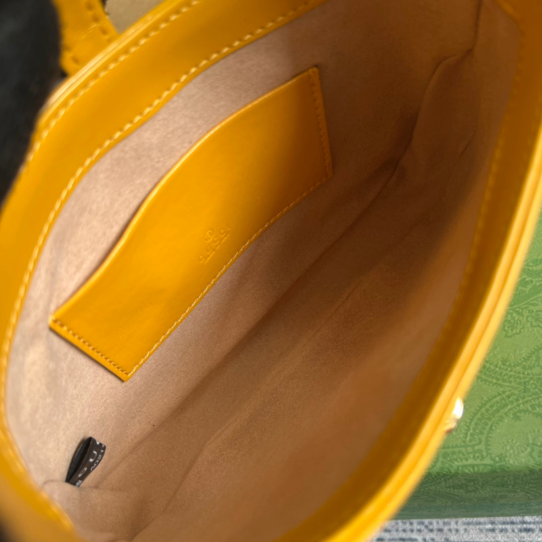 SAC À BANDOULIÈRE GG JACKIE MINI 19 EN CUIR DE VEAU JAUNE