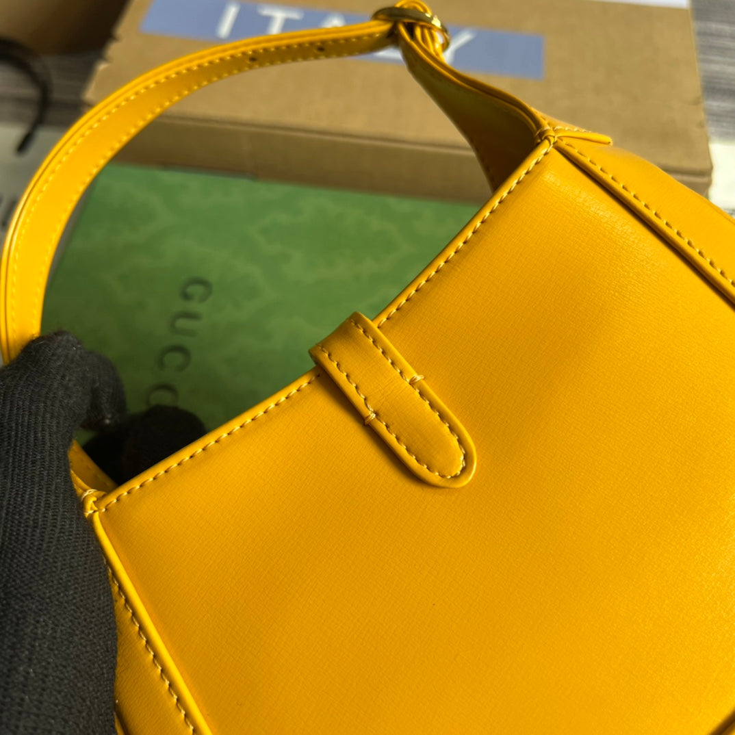 SAC À BANDOULIÈRE GG JACKIE MINI 19 EN CUIR DE VEAU JAUNE
