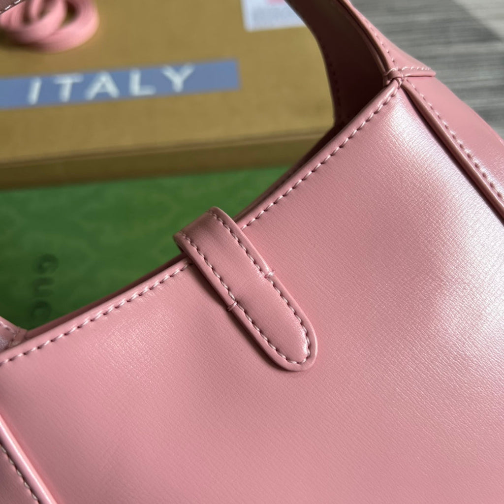 SAC À BANDOULIÈRE GG JACKIE MINI 19 EN CUIR DE VEAU ROSE PATEL