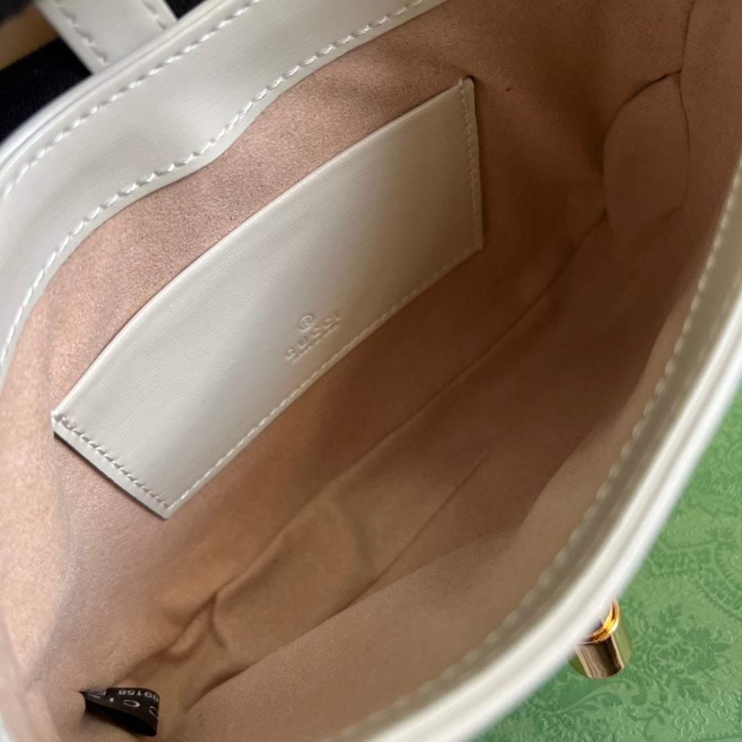 SAC À BANDOULIÈRE GG JACKIE MINI 19 EN CUIR DE VEAU BLANC