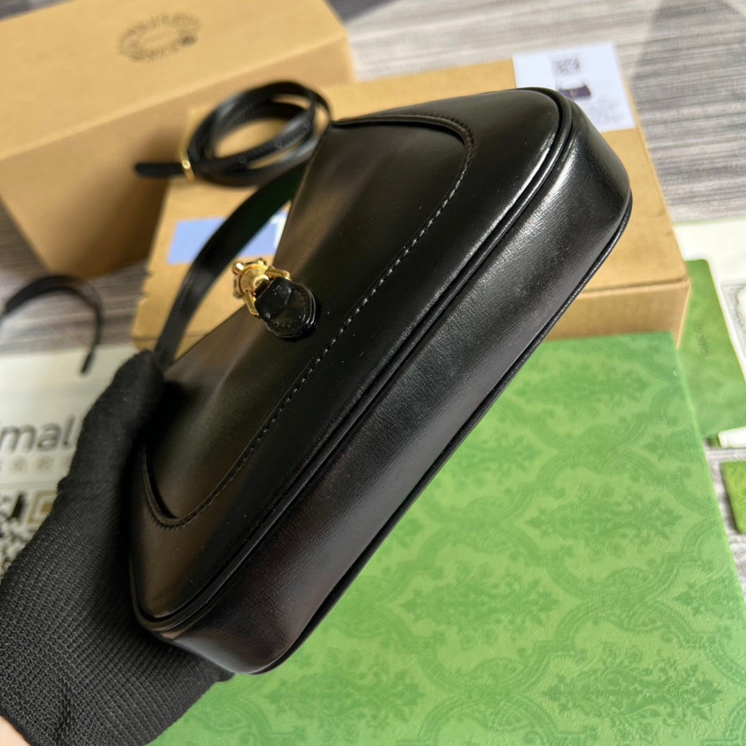 SAC À BANDOULIÈRE GG JACKIE MINI 19 EN CUIR DE VEAU NOIR