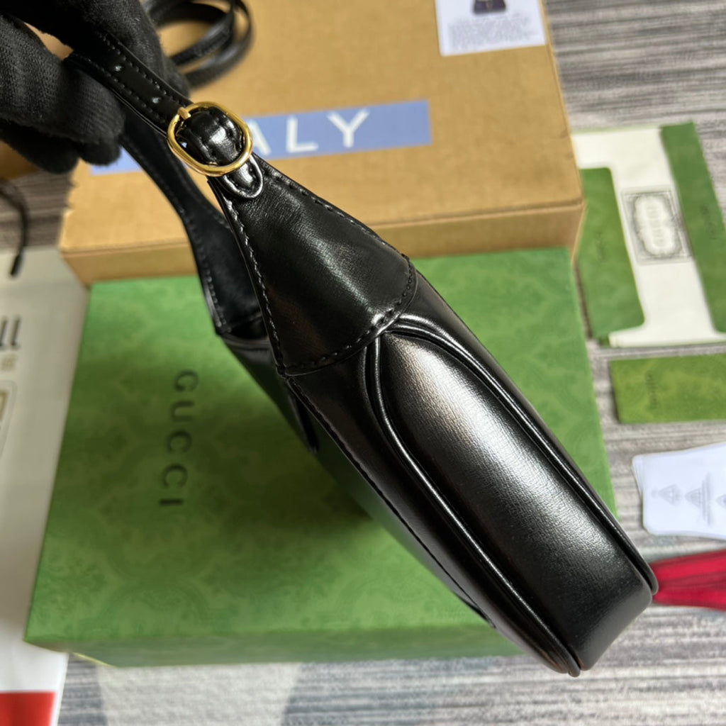 SAC À BANDOULIÈRE GG JACKIE MINI 19 EN CUIR DE VEAU NOIR