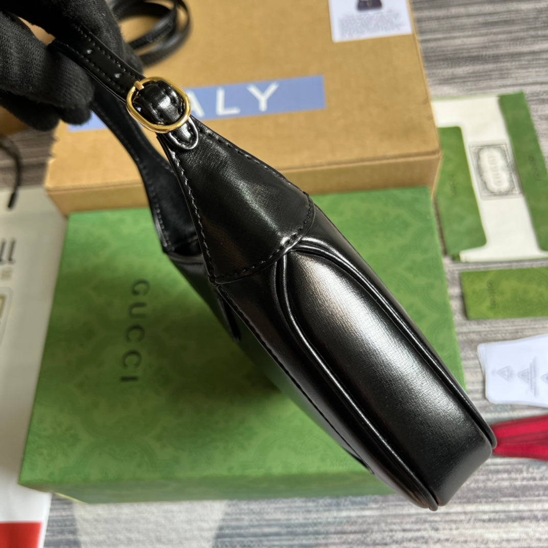 SAC À BANDOULIÈRE GG JACKIE MINI 19 EN CUIR DE VEAU NOIR