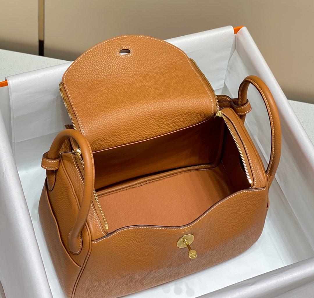 HM LINDY 30 バッグ オレンジ トリヨン クレマンス レザー