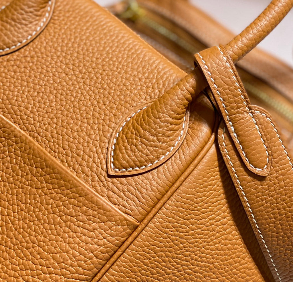 SAC HM LINDY 30 CUIR TAURILLON CLEMENCE ORANGE