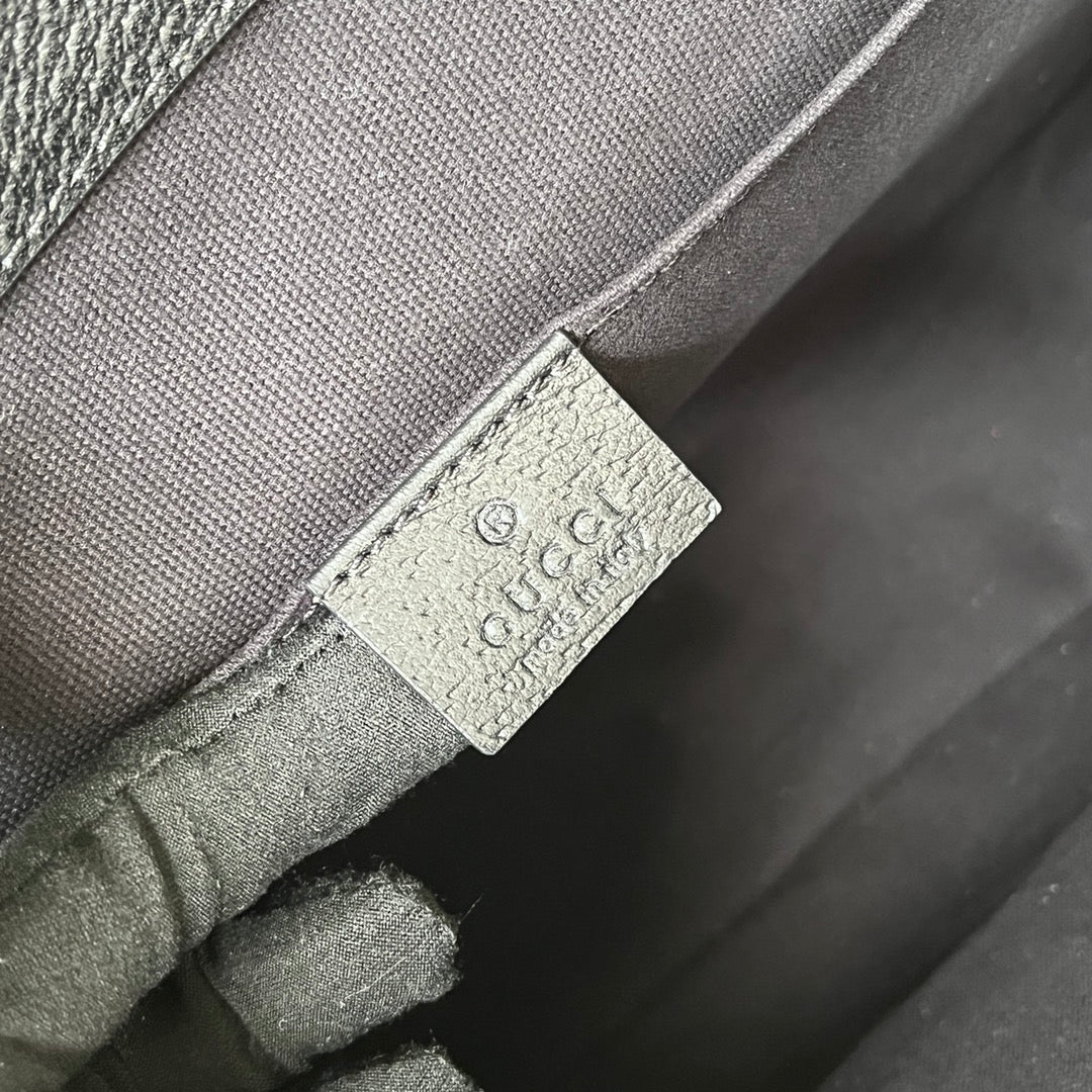 SAC MESSAGER IMPRIMÉ TIGRE 28 EN TOILE NOIRE ET BORDURE EN CUIR