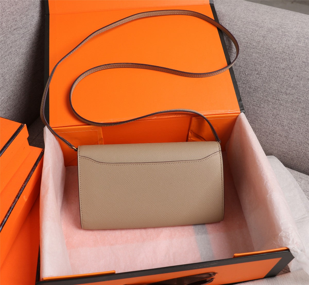 SACS HM CONSTANCE DAKANG 20.5 BEIGE EPSOM