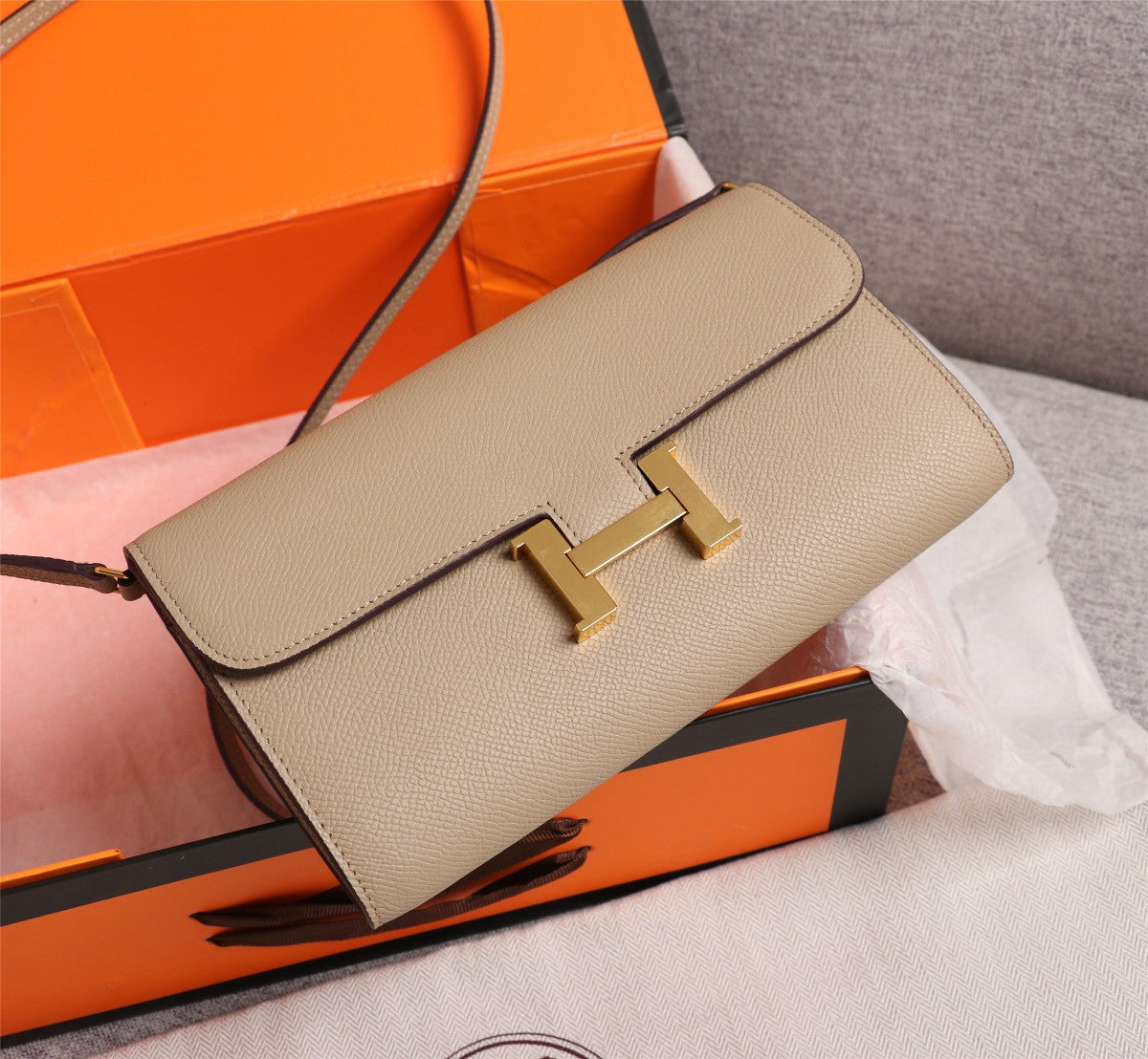 SACS HM CONSTANCE DAKANG 20.5 BEIGE EPSOM