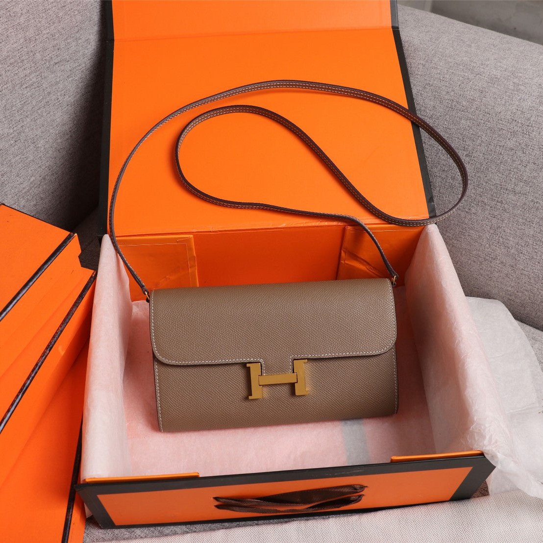 SACS HM CONSTANCE DAKANG 20,5 CARAMEL EPSOM