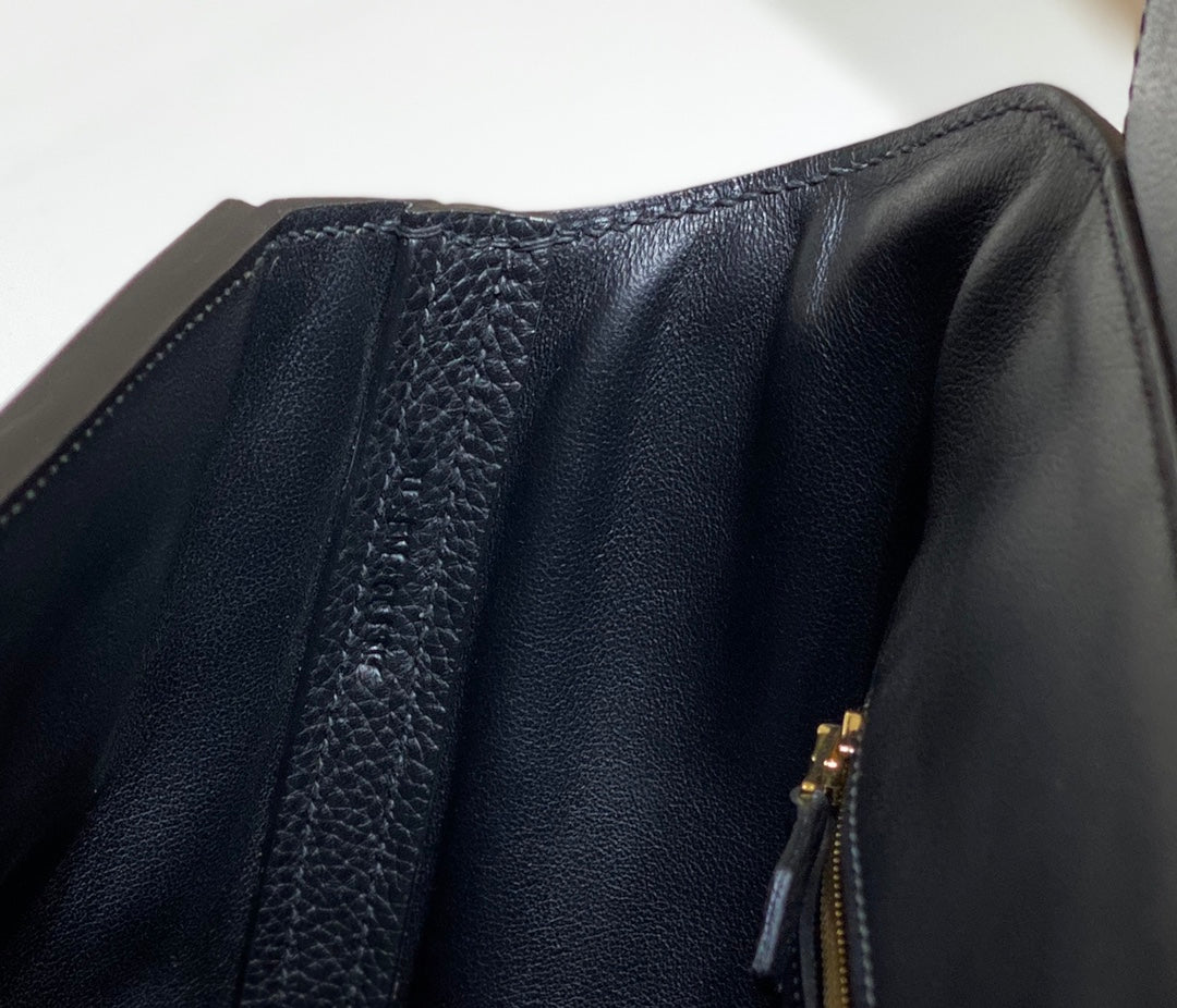 SAC À MAIN HM KELLY 29 EN CUIR DE VEAU NOIR