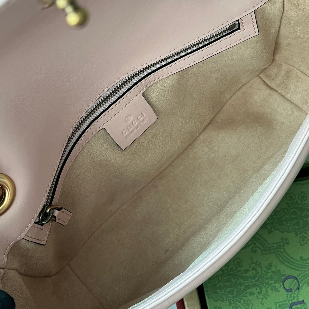 GG MARMONT 26CM NUDE MATTELASSE CUIR QUINCAILLERIE DORÉ