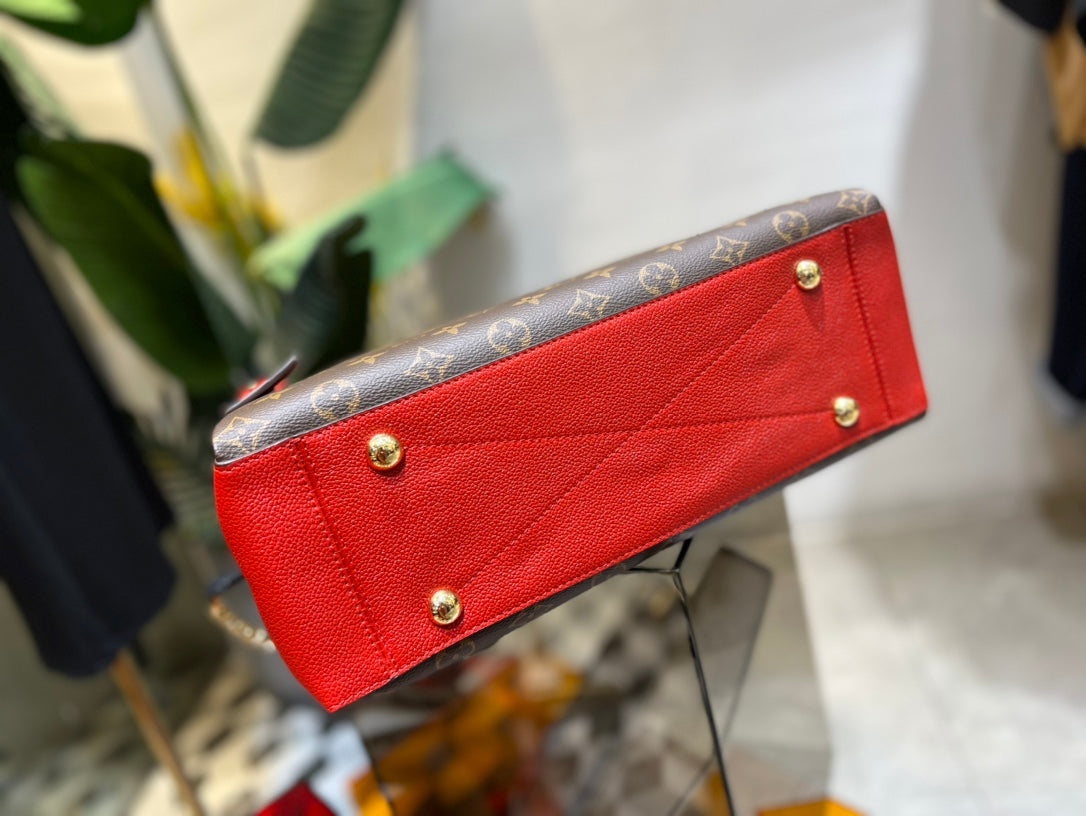 SURENE MM 36CM BROWN RED MONOGRAM CANVAS
