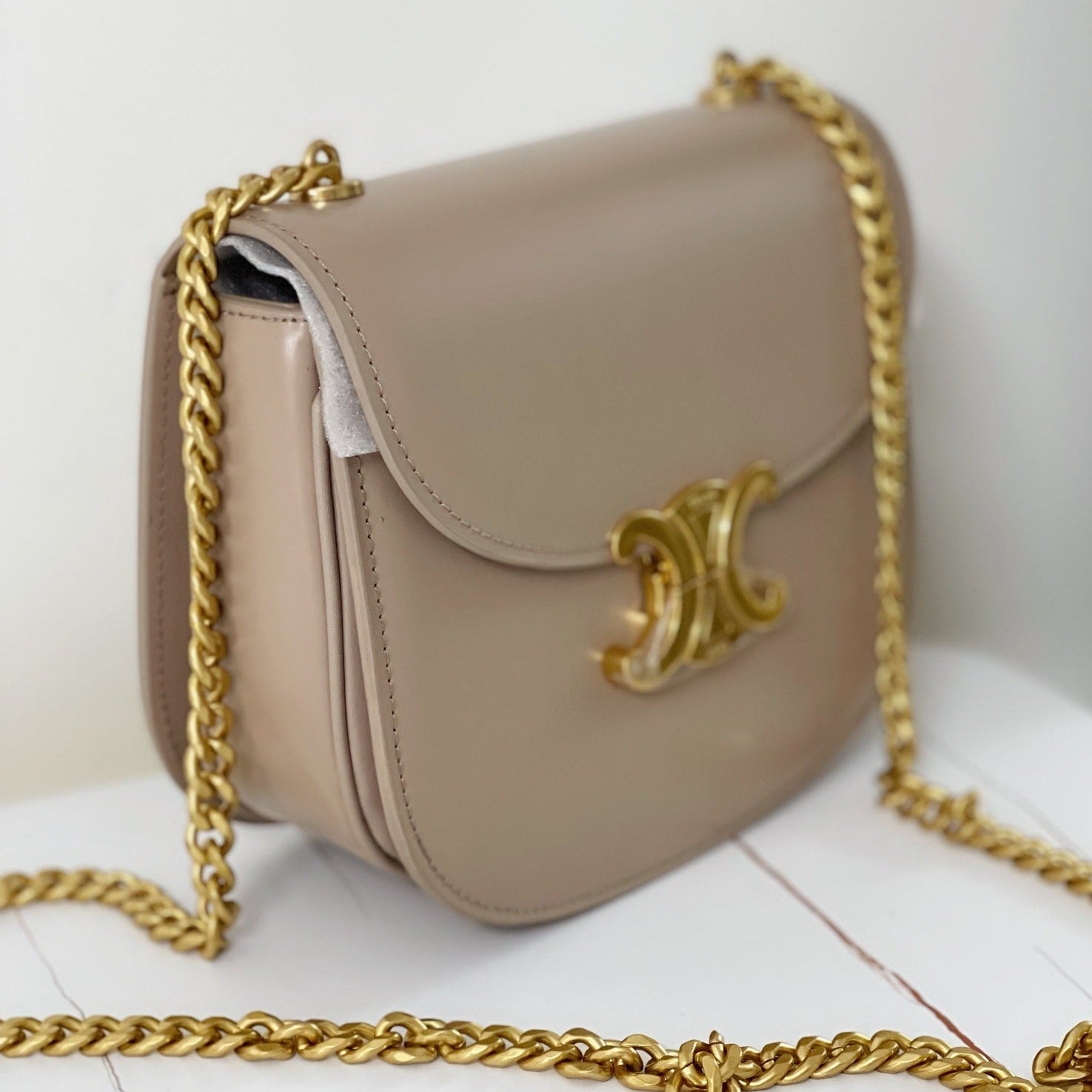 SAC DE SELLE TRIPHOME 19 EN CUIR DE VEAU VIOLET ORCHIDÉE