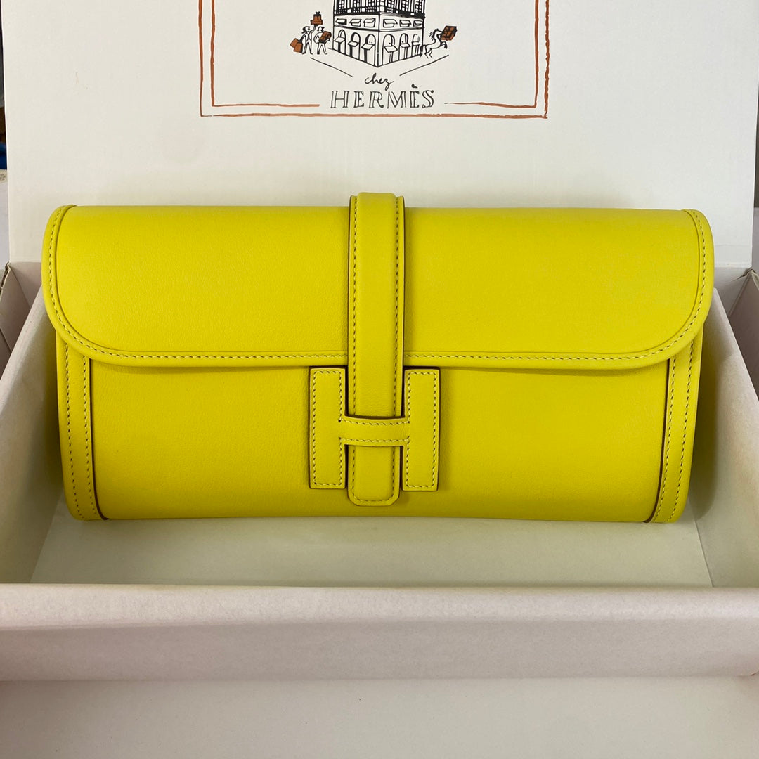 HM JIGE 29 CUIR DE VEAU SWIFT JAUNE CITRON 229025