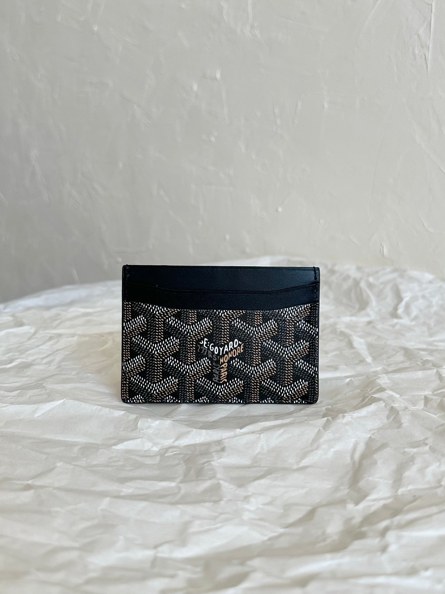 PORTE-CARTES SAINT-SULPICE 10 EN TOILE GOYARDINE NOIRE