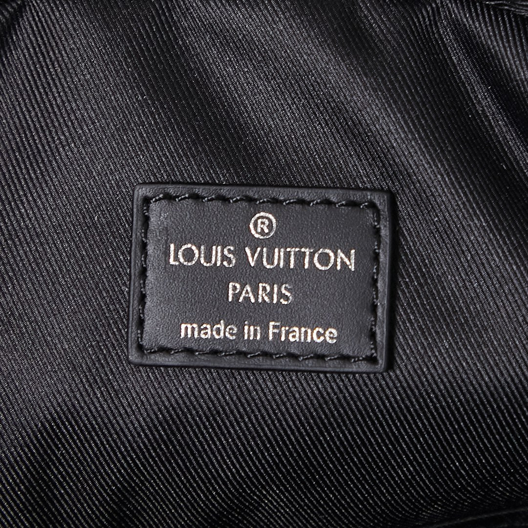 SAC À BANDOULIÈRE AVENUE 31 EN TOILE DAMIER GRAPHITE NOIRE