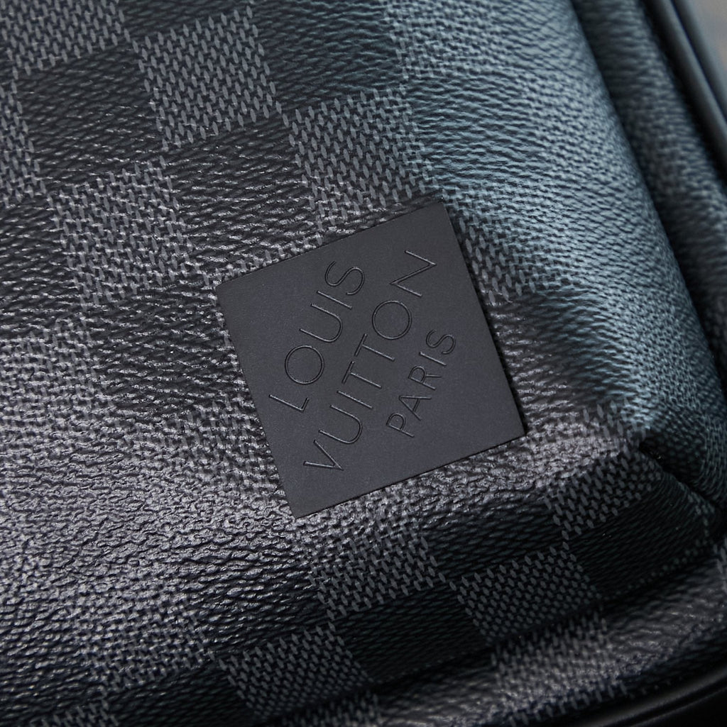 SAC À BANDOULIÈRE AVENUE 31 EN TOILE DAMIER GRAPHITE NOIRE