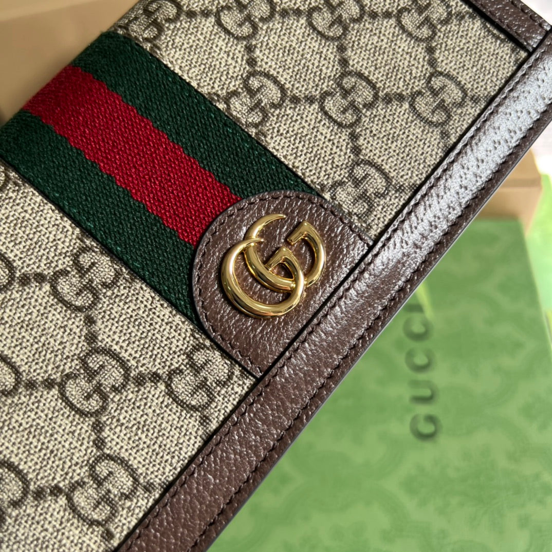 MINI SAC 19 OPHIDIA EN CUIR DE VEAU MARRON ET TOILE BEIGE