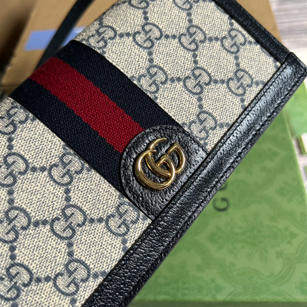 MINI SAC 19 OPHIDIA EN CUIR DE VEAU NOIR ET TOILE BEIGE