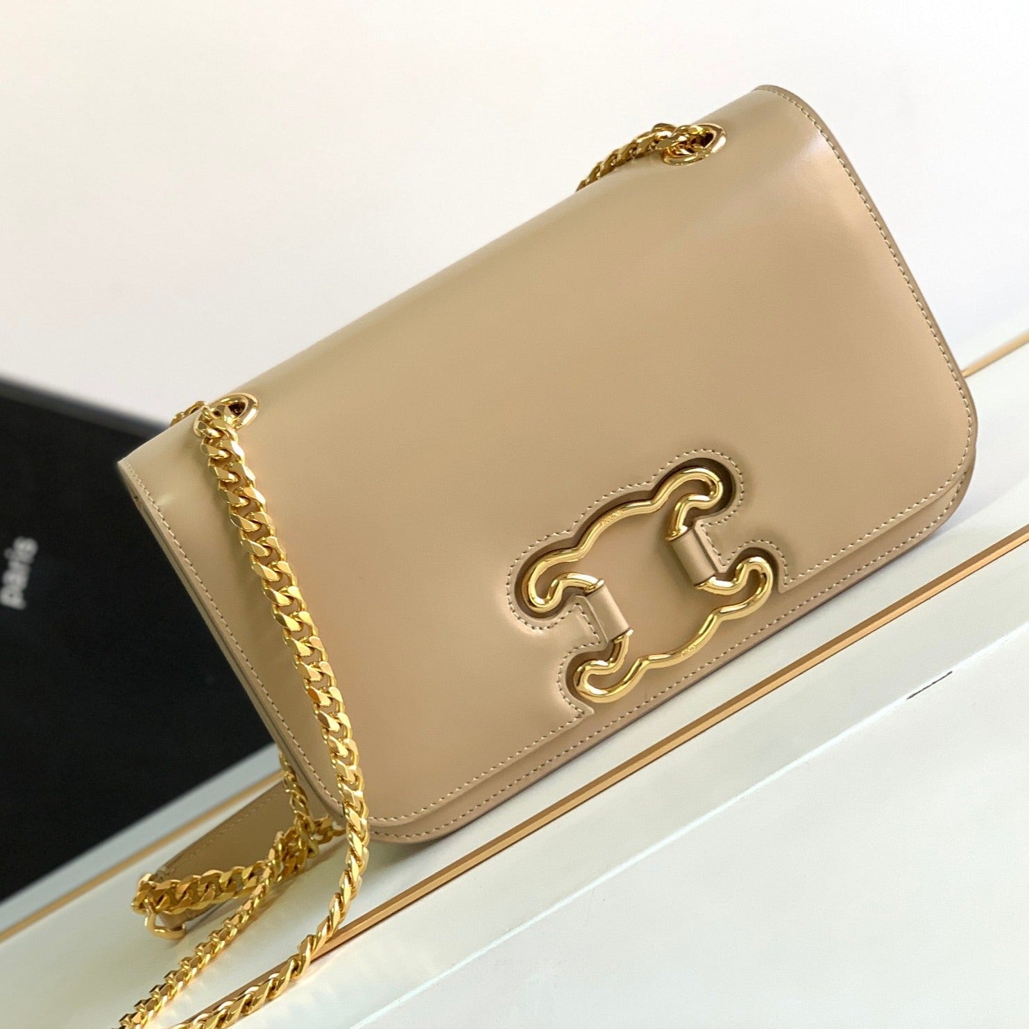 CADRE TRIOMPHE 23 CUIR DE VEAU BEIGE CRÈME